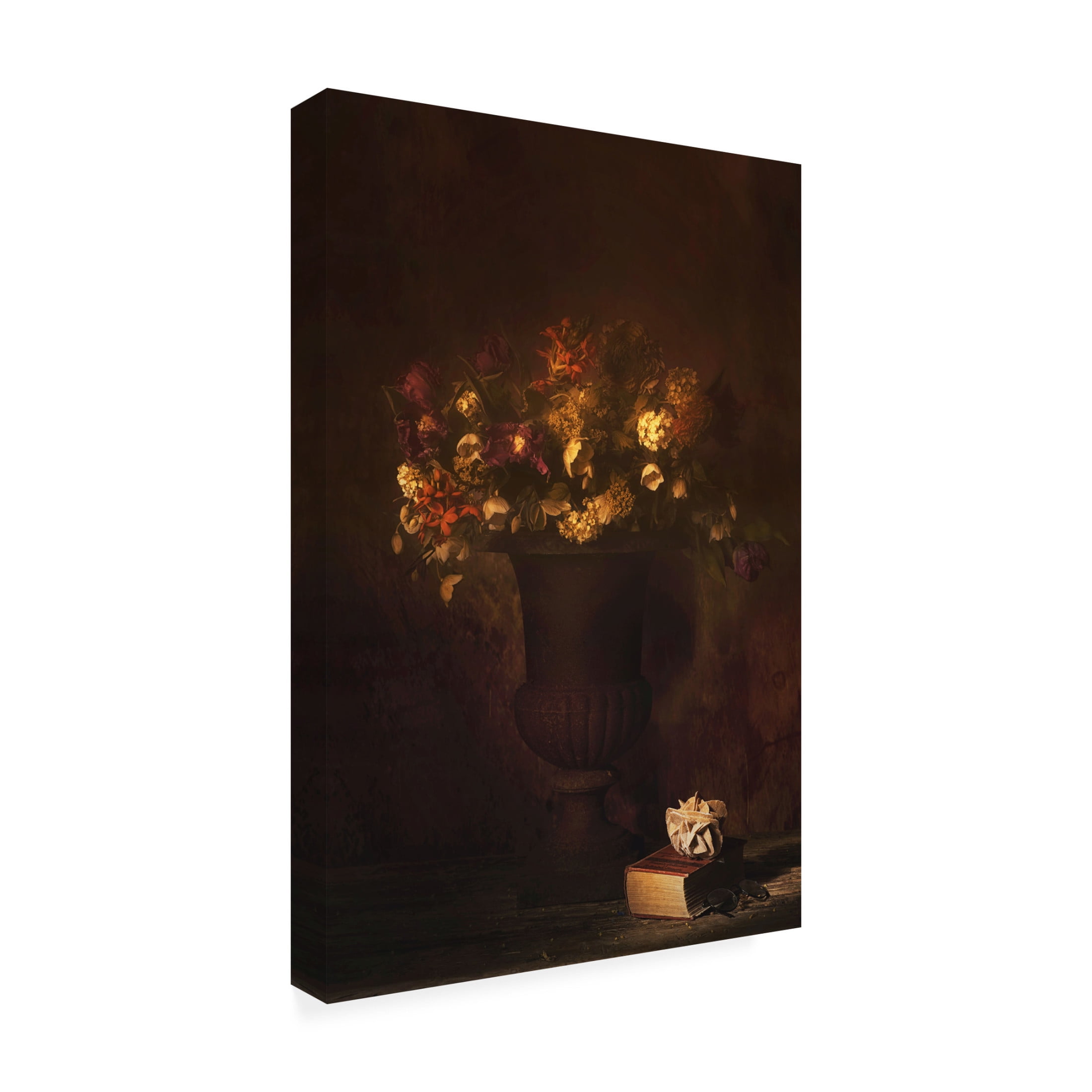 Canvas Wall Art - Saskia Dingemans 'Shades In Braun' Wall Art for Living Room, Bedroom, or Office Décor by Trademark Fine Art - 30 x 47 Inches