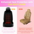 thumbnail image 3 of Velvet Heated Car Seat Cushion Comfortable Heated Seat Cover for Cars Trucks SUV Van,12/24V Soft Winter Seat Cushion for Driver or Passenger Black Heated Front Seat Covers, 3 of 7