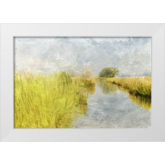 Murdock, Ramona 24x17 White Modern Wood Framed Museum Art Print Titled - Marshy Wetlands No. 5