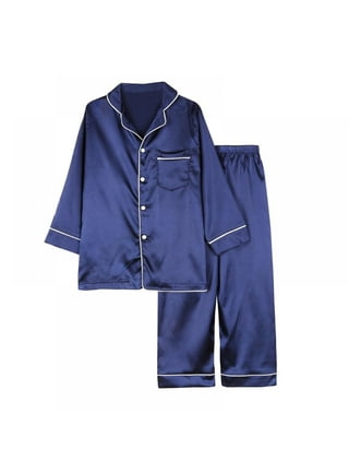 Sleep Shirts for Women, Long Sleeve Button Down Sleepwear Boyfriend  Nightshirt Notch Collar Pajama Dress, Blue