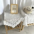 thumbnail image 4 of White Lace Tablecloth for Table Lace Tablecloths Lace Table Covers  for Kitchen Wedding Party Decoration,48x48inch, 4 of 4