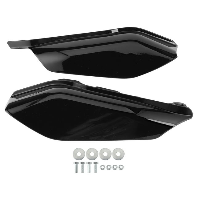 2 uds embellecedor deflector de aire escudo térmico embellecedor de marco medio de motocicleta apto para modelos Touring y Trike 2009-2018 (negro brillante)