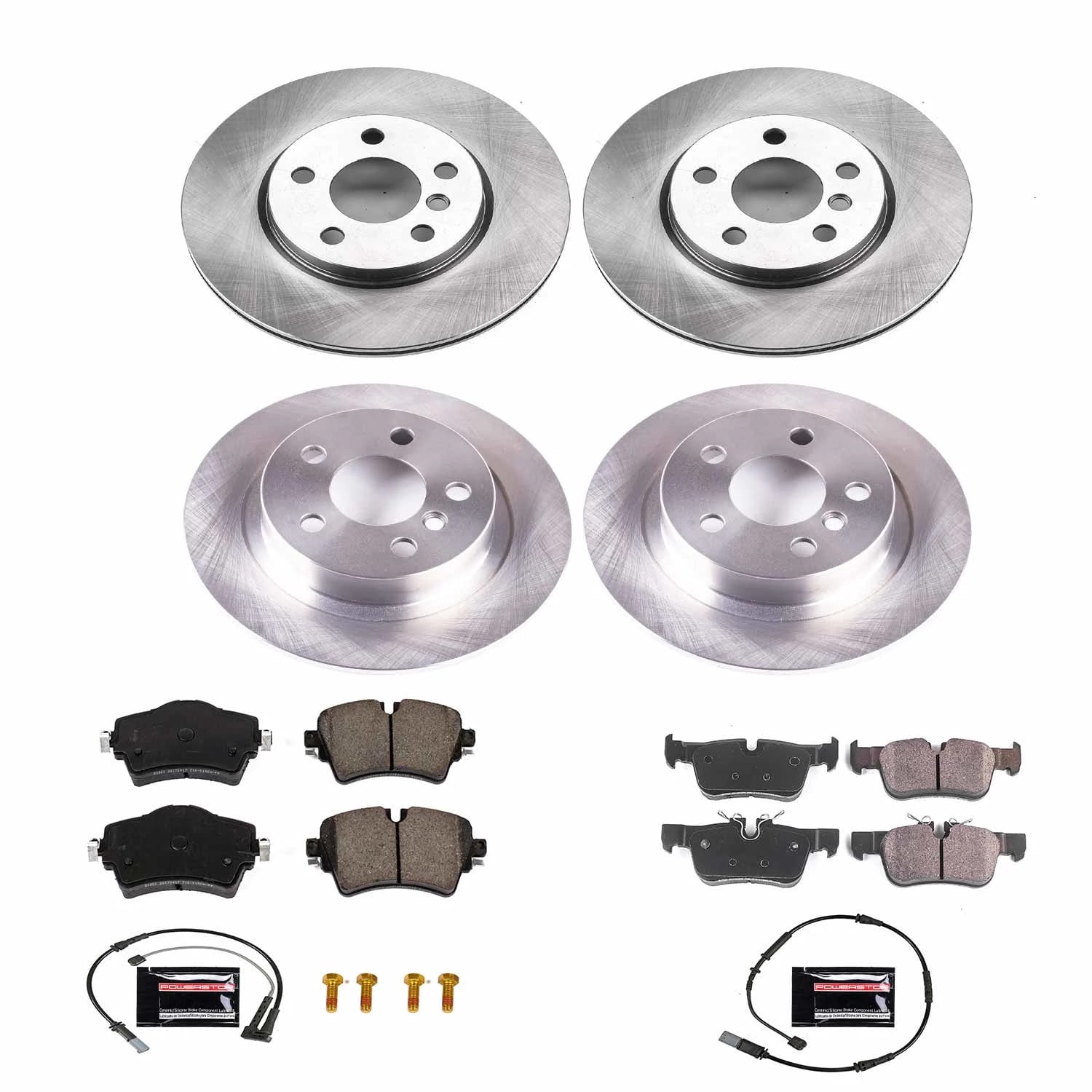 PowerStop Front and Rear Stock Replacement Brake Pad and Rotor Kit Fits: MINI COOPER Select Models KOE8105