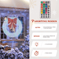 thumbnail image 4 of Tcbosik Outdoor Christmas Wreath with 175 LED Lights & Remote Control, 36 inch Xmas Holiday Decor with Red Bow for Garden, Porch, White, 4 of 9