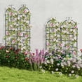 thumbnail image 4 of Costway 71" Tall Metal Garden Trellis for Climbing Plants 2 Pack Fence Panels Retro, 4 of 10