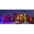 thumbnail image 3 of West Ivory 108LEDs, 10ft Colorful LED Rope Light w/ 8 Mode 1/2" Thick, Controller Connectable Outdoor Permanent Waterproof Accent Exterior Lighting, ETL Certified, Holiday Christmas Backyard Decor, 3 of 11