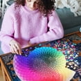 thumbnail image 3 of Rompecabezas de gradiente que cambia de Color, rompecabezas circular, rompecabezas desafiante de arcoíris, difícil para adultos, 1000 piezas, 3 of 7