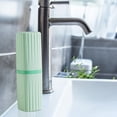 thumbnail image 4 of Travel Toothbrush Case, Travel Toiletry Cup Brushing Cup Toothbrush Cup Toothbrush Cup Jar Set Portable Home Toiletry Toothpaste Toothbrush Case, 4 of 8