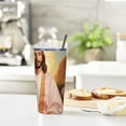 thumbnail image 6 of GOSMITH  Skinny Tumblers - Stainless Steel Slim Insulated Drink Holder with Lid and Straw Beverage Tumbler  16-Ounce, Christmas - Jesus Is The Reason, 6 of 7