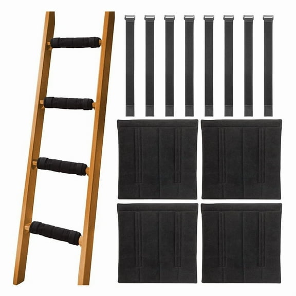 4 * Bunk Bed Ladder Pads 8 * Adjustable Hook-Black
