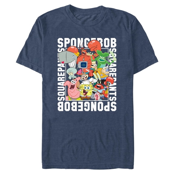 Mens SpongeBob SquarePants Boxed Team Shot T Shirt