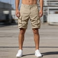 thumbnail image 6 of LMOIPLI Mens Cargo Shorts Fashion Casual Shorts Summer Outdoor Hiking Shorts Loose Fit Gym Running Shorts with Pockets Khaki XXXL, 6 of 8