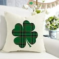 thumbnail image 5 of St Patricks Day Decorations Throw Pillow Covers 18x18 Set of 4 Scottish Tartan Plaid St Patricks Day Hat Farmhouse Classic Decorative Square Cushion Cases for Sofa Couch, 5 of 6