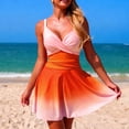 thumbnail image 4 of Maillot de Bain une Pièce pour Femmes, Style Robe de Bain Dégradé Élégant, Maillot de Bain une Pièce Moderne pour la Plage et la Piscine, Maillots de Bain pour Femmes, TG, 4 of 8