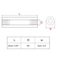 thumbnail image 2 of Unique Bargains 10 Pcs Entretoise Hexagonale Droite en Laiton pour Pilier PCB Filetage Femelle M3x5x22mm, 2 of 5