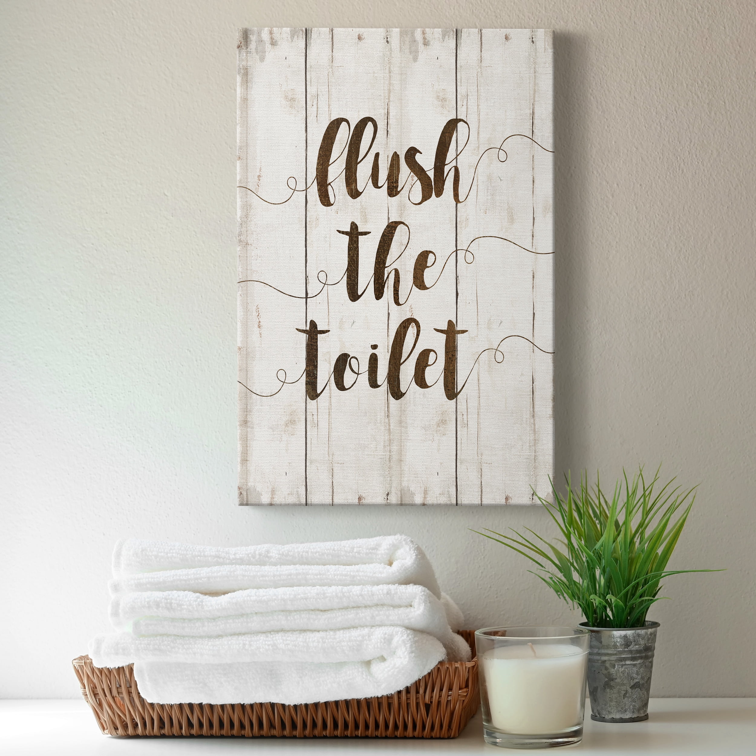 Flush The Toilet Premium Gallery Wrapped Canvas - Ready to Hang - 8 x 12