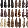 thumbnail image 2 of 55cm Women Girls Long Curly Wavy Ponytail Extension Synthetic Hair Piece Clip Hair Extensions 13, 2 of 9