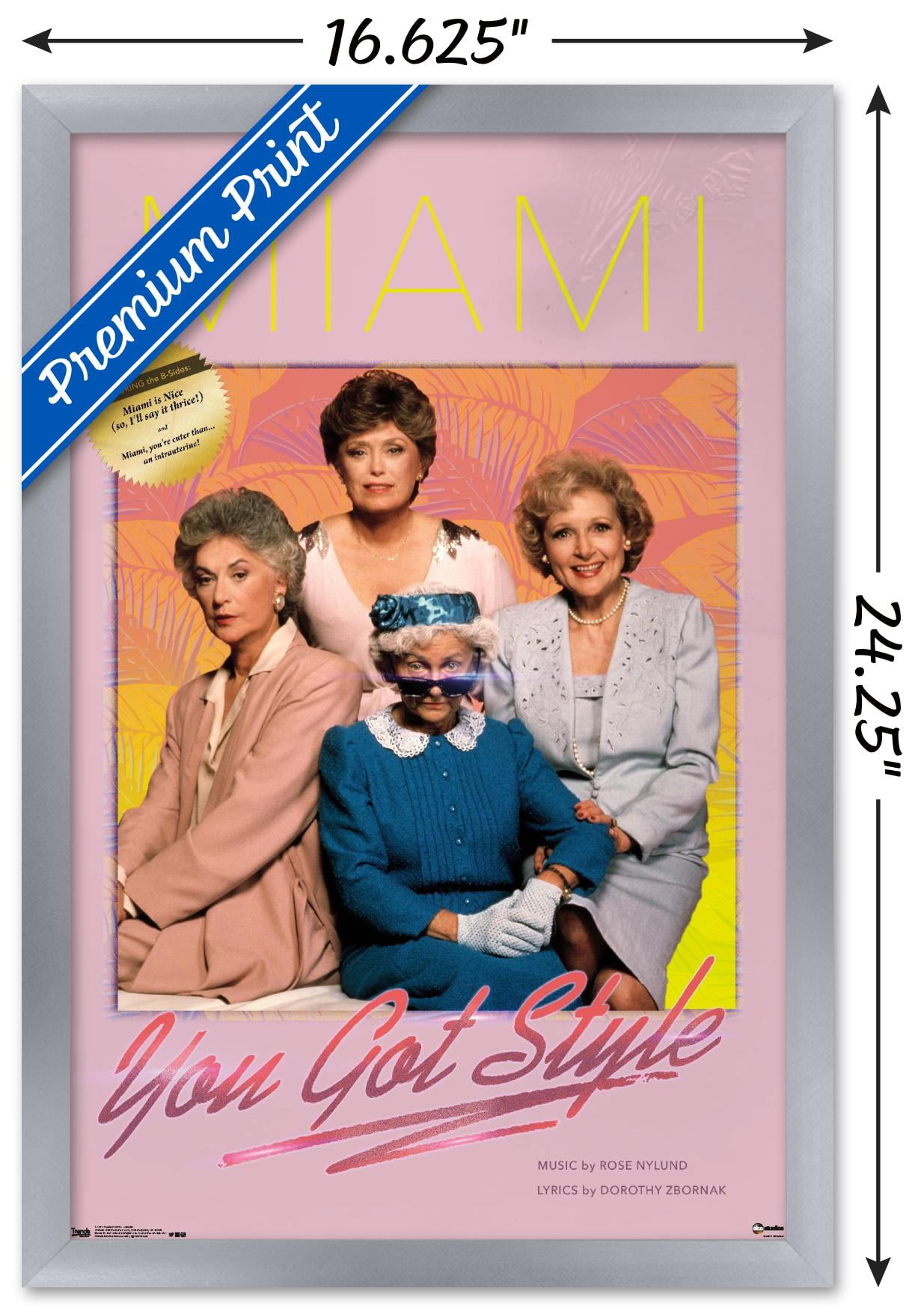 The Golden Girls - Album Wall Poster, 14.725" x 22.375", Framed
