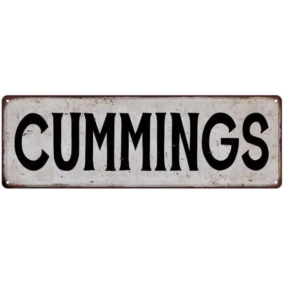 CUMMINGS Vintage Look Rustic Chic Metal Sign 6x18 106180036873