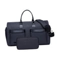 thumbnail image 3 of Bolsa de lona para ropa, bolsa de viaje de negocios, portátil, con compartimento para zapatos, bolso de hombro para hombre, bolsa de mano para ropa, Azul, 3 of 8