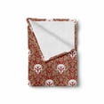 thumbnail image 2 of Gothic Soft Flannel Fleece Blanket, Baroque Pattern with Floral Curves Old Fashioned Antique Design Skull Motifs, Cozy Plush for Indoor and Outdoor Use, 60" x 80", Ruby Cocoa White, by Ambesonne, 2 of 6