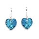 thumbnail image 4 of Aretes Zvezda Heart color Bermuda Blue plata .925 Zvezda ZAR-HEAR10-BB, 4 of 4