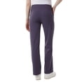 thumbnail image 3 of 32 Degrees Cool Women's Stretch Straight Leg Ribbed Pant with Pockets (Purple, Large), 3 of 4