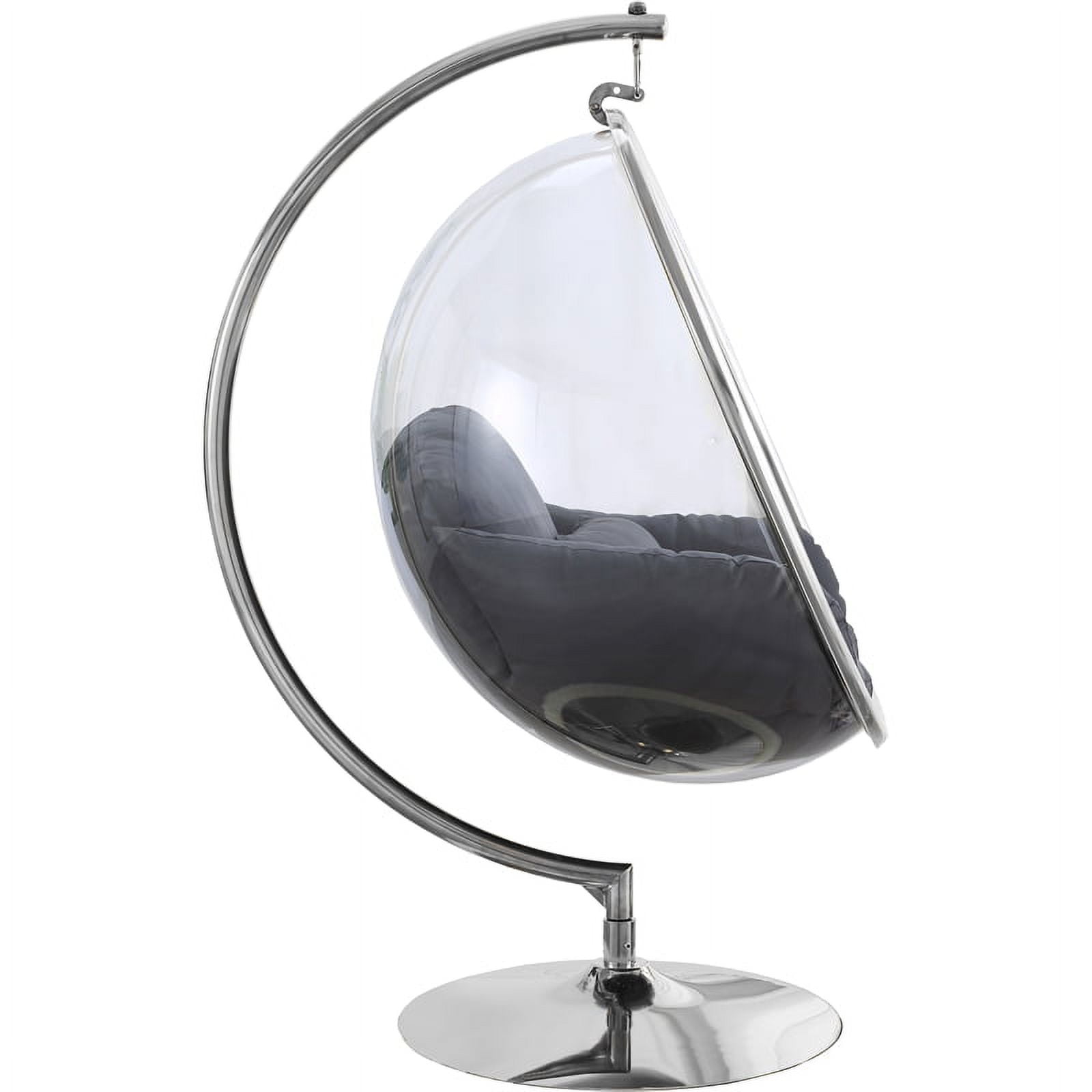 Meridian Furniture Luna Fabric Metal Acrylic Swing Bubble Accent