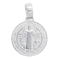 thumbnail image 1 of JOYARIS Dije Medalla Grande San Benito Diamantada Plata Ley 925 DM-0001408, 1 of 4