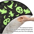 thumbnail image 3 of Abstract Halloween Skull Christmas Tree Mats Waterproof Tree Skirt, Xmas Tree Stand Tray Mat Floor Protector Pad for Holiday Party Decoration, 28.3", 3 of 6
