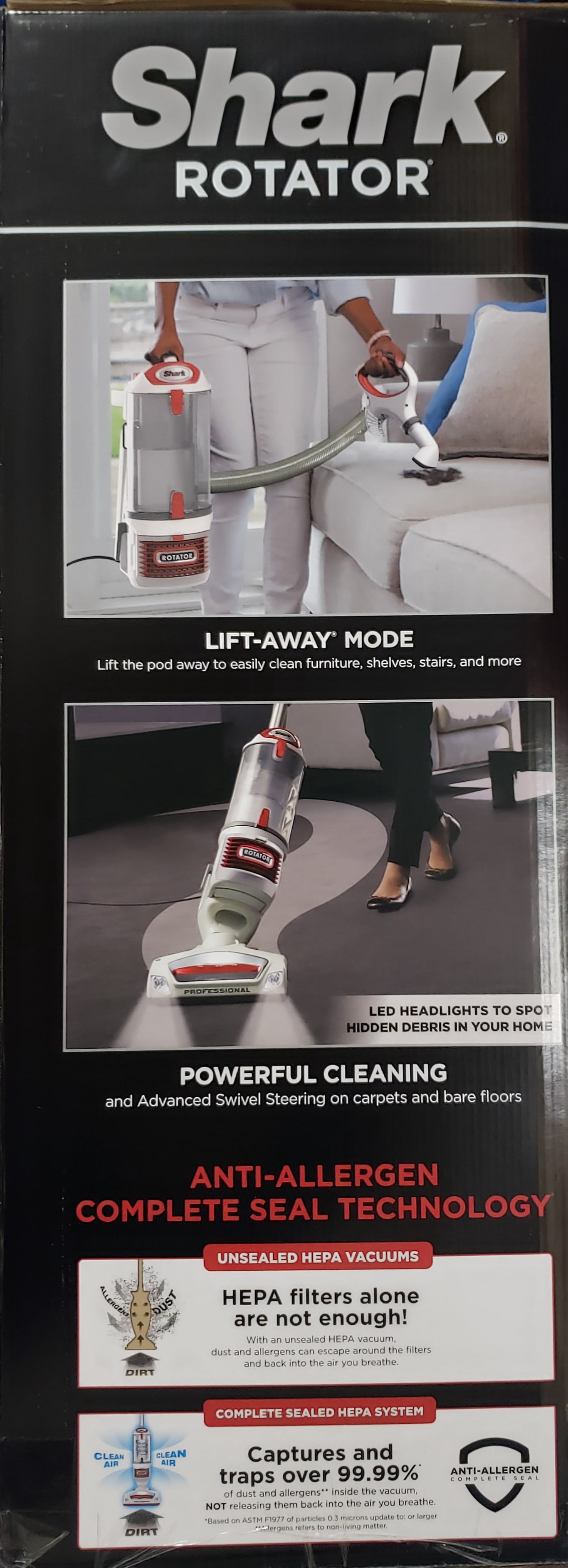 Shark Rotator Pro Lift Away Bagless Upright Vacuum - Red