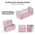 thumbnail image 3 of RONG-3 Foldable 75 Gallon Outdoor Storage Box, Plastic Storage Containers with Lid, Patio Deck Box Furniture for Garden, Pool, Balcony, Yard (Pink), 3 of 9