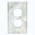 thumbnail image 2 of Metal Light Switch Plate Outlet Cover (Image of Marble Gray MAR032), 2 of 13