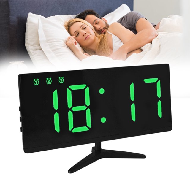 Reloj De Escritorio Digital Electrónico Para Niños Con Pantalla De Temperatura Reloj Led Brillo Ajustable Despertador Reloj Despertador Eigraketly HA038821-00