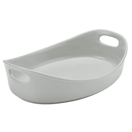 Rachael Ray Stoneware Bubble and Brown Oval Baker, 4.5-Quart