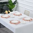 thumbnail image 5 of 15.4" Round Placemat Set of 6 Polyester Fabric Place Mats Non-Slip Dining Kitchen Table Mats for Kitchen Party Decor Snowflake Racket Pattern, 5 of 5