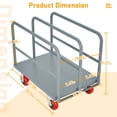 Steel Panel Truck, Heavy Duty Drywall Cart Lumber Cart Platform Truck