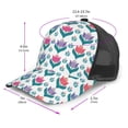 thumbnail image 3 of Picia Tulips Flowers Pattern Trucker Hat,Baseball Cap,Sun Protection Cap,Stylish Headwear,Leisure Cap,Outdoor Sports Cap, 3 of 7