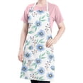 thumbnail image 5 of Pioneer Flower Floral Print Pattern Apron for Women and Men, Cotton Linen Waterproof with Pockets, Adjustable, 33x27 Inch for Kitchen, Gardening, BBQ, Salon, 5 of 6