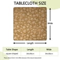 thumbnail image 2 of Golden Christmas Snowflake Pattern Square Fitted Tablecloth with Elastic Edge,Square Table Cover,Washable Elastic Table Cover for Home Kitchen Party Decor 34"x34", 2 of 6
