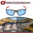 thumbnail image 3 of Unique Bargains 1 Pcs Motorcycle Riding Goggles Anti-glare Tri-acetel Cellulose PC UV400 Cycling Sunglasses Blue Lens Marble Frame, 3 of 6