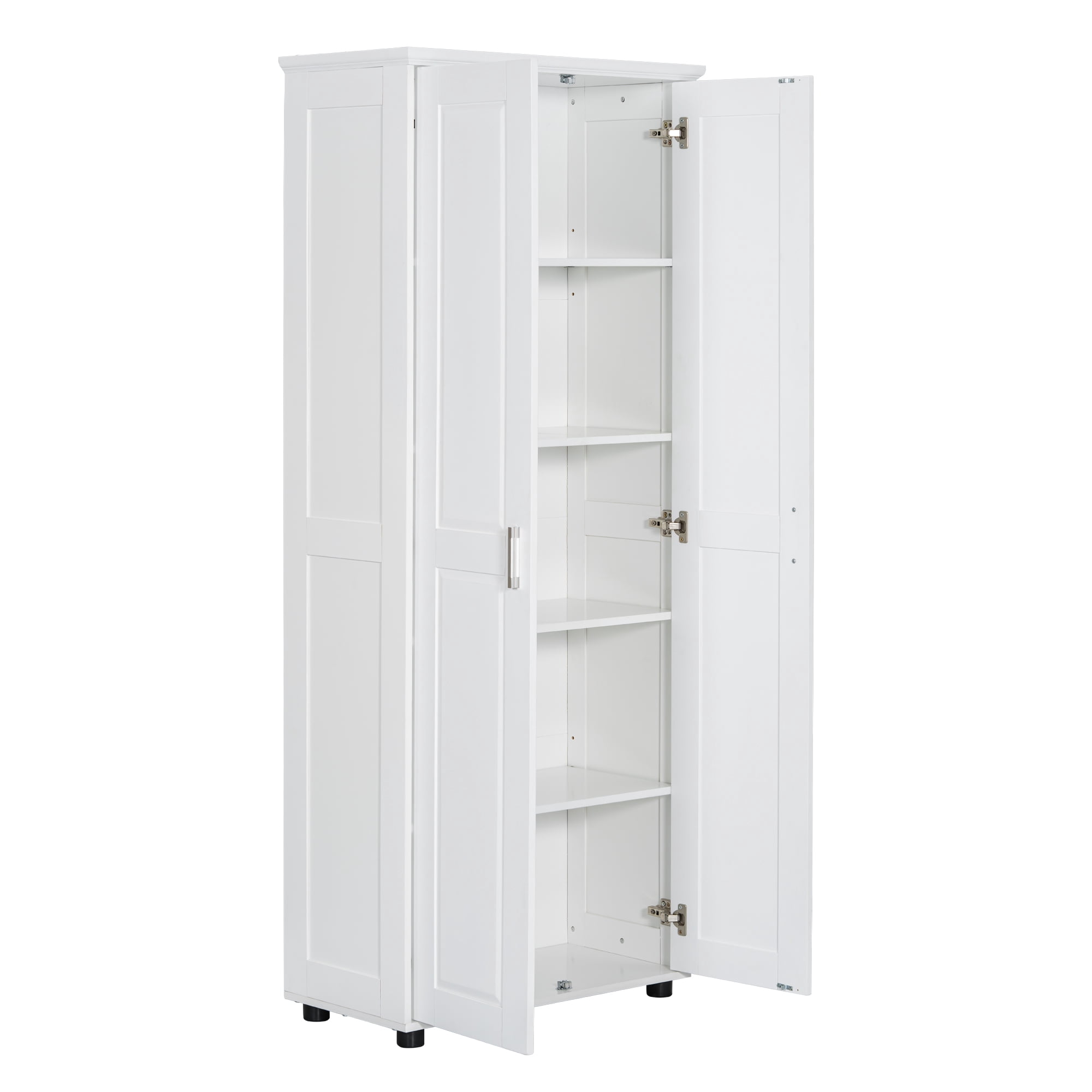 UBesGoo Bathroom Storage Cabinet with Two Doors for Bathroom, Office, Adjustable Shelf, White