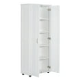 thumbnail image 6 of Yesfashion Tall Bathroom Storage Cabinets,Freestanding Floor Cabinet with 2 Doors,Adjustable Shelves,5 Internal Compartments Kitchen Pantry for Laundry Or Utility Room, 6 of 10