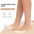 thumbnail image 5 of 6 Pairs Toe Topper Liner Socks for Women Ultra Low Cut No Show Half Socks with Sling Back for Heels Dress Shoes, 5 of 6