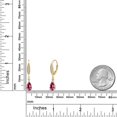 thumbnail image 6 of Gem Stone King 925 Silver and 10K Yellow Gold Pink Topaz and Lab Grown Diamond Dangle Earrings for Women | 2.14 Cttw | Gemstone November Birthstone | Pear Shape 8X5MM, 6 of 6