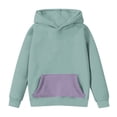 thumbnail image 3 of TFEOQRY Children girls and boys hoodei Crewneck Oversized Hooded Sweatshirt Kids Fashion Long Sleeve Pullover Tops Green, 3 of 8