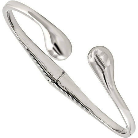 Primal Steel Stainless Steel Polished Hinged Cuff Bangle