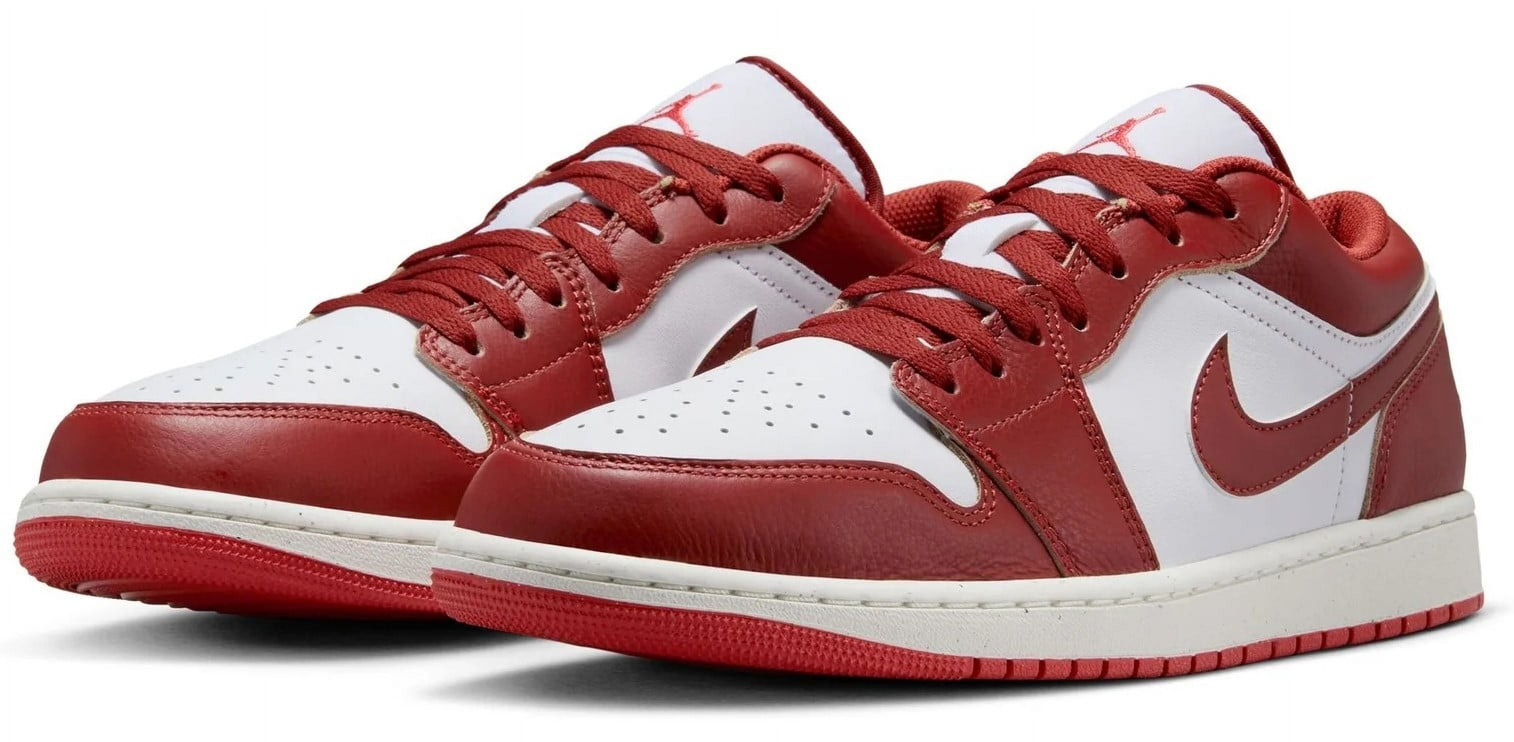 Men's Jordan 1 Low White/Dune Red-Lobster-Sail (FJ3459 160) - 10