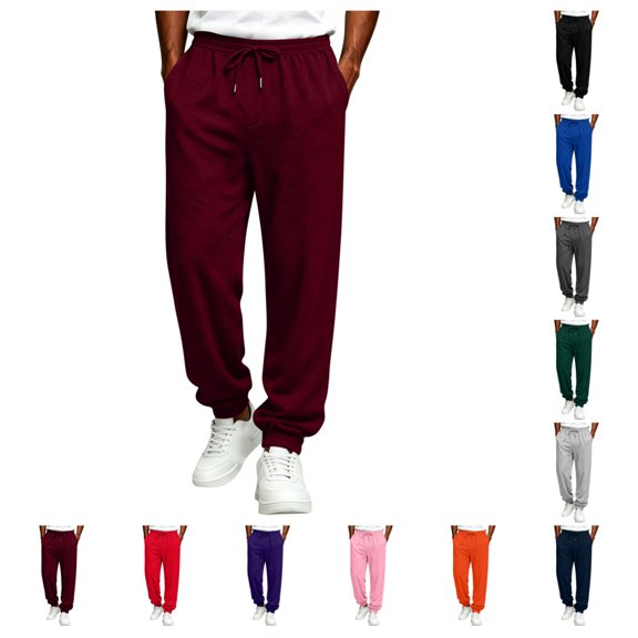 Urbanix Men's Sweatpants Fashion Casual Fleece Joggers Pants Winter Warm Baggy Elastic Waist Drawstring Athletic Sweatpants