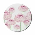 thumbnail image 1 of Floral Mouse Pad for Computers, Romantic Watercolor with Tender Peony Flowers in Bloom Botanical Theme, Round Non-Slip Thick Rubber Modern Gaming Mousepad, 8" Round, Pale Pink and Green, by Ambesonne, 1 of 2